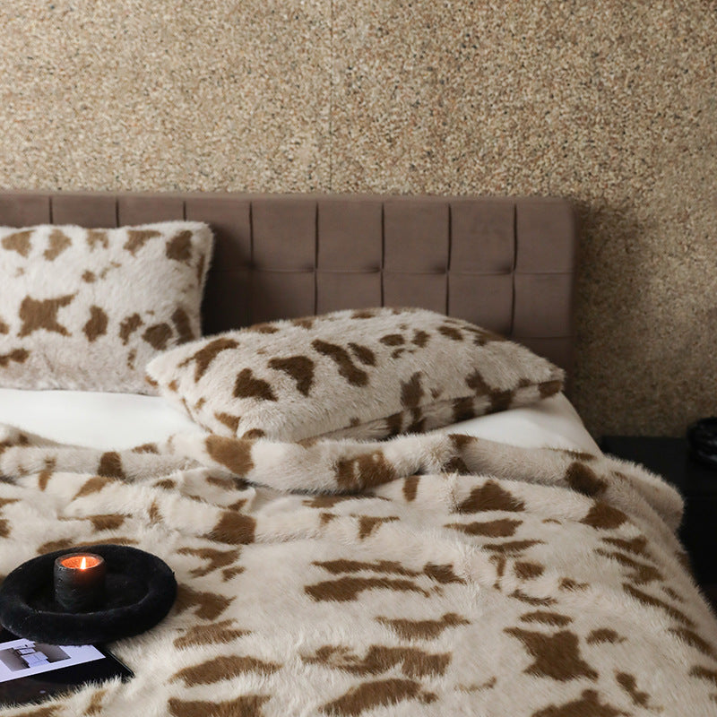 Long-haired Rabbit Wool Short Velvet Casual Cover Warm Blanket