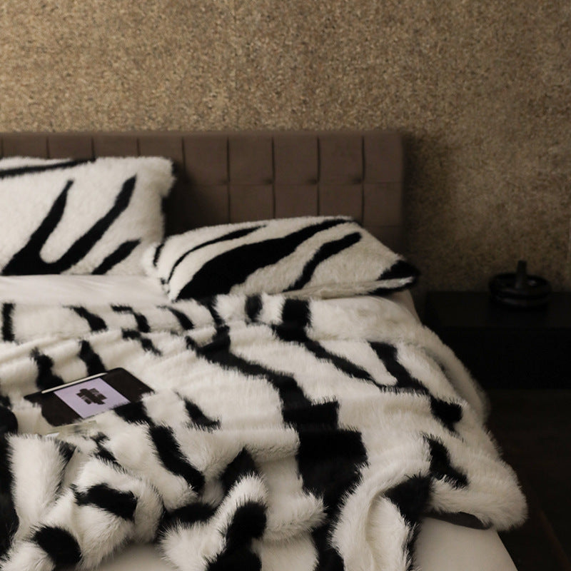 Long-haired Rabbit Wool Short Velvet Casual Cover Warm Blanket