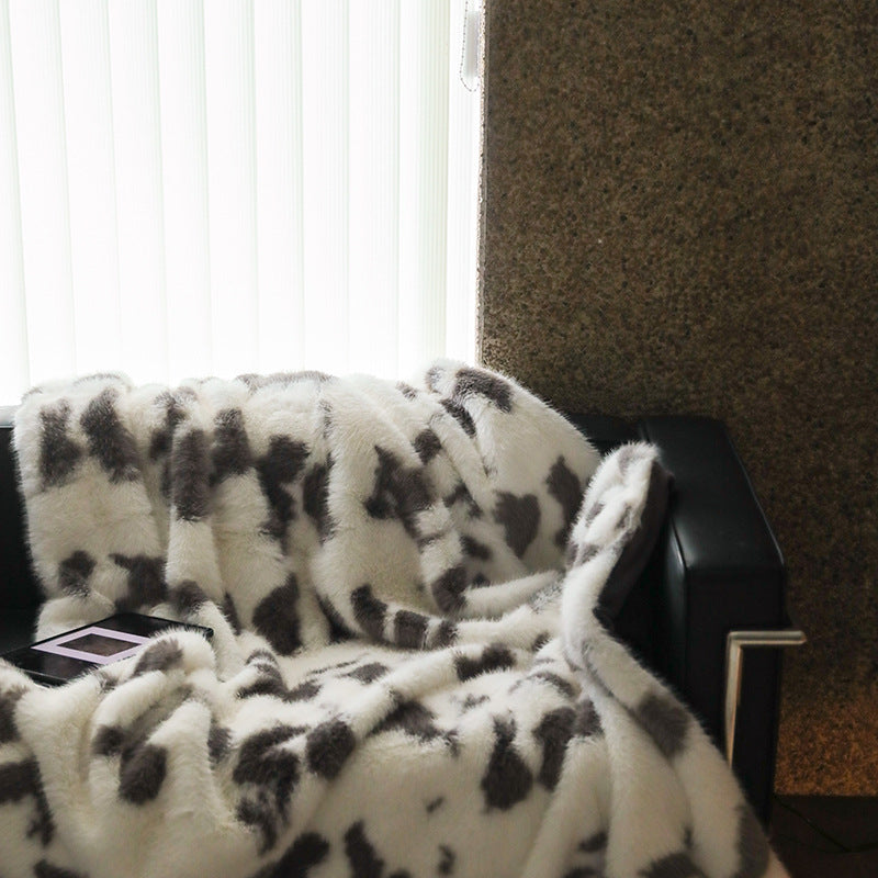 Long-haired Rabbit Wool Short Velvet Casual Cover Warm Blanket