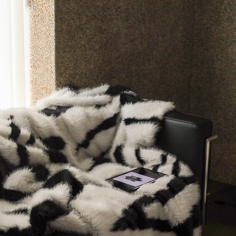 Long-haired Rabbit Wool Short Velvet Casual Cover Warm Blanket