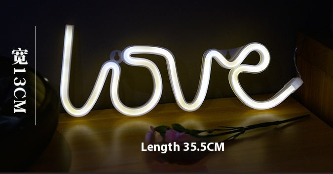 Led Neon Sign Light SMD2835 Indoor Night light Love Pink Blue Green Red Model Holiday Xmas Party Wedding Decorations Table Lamps
