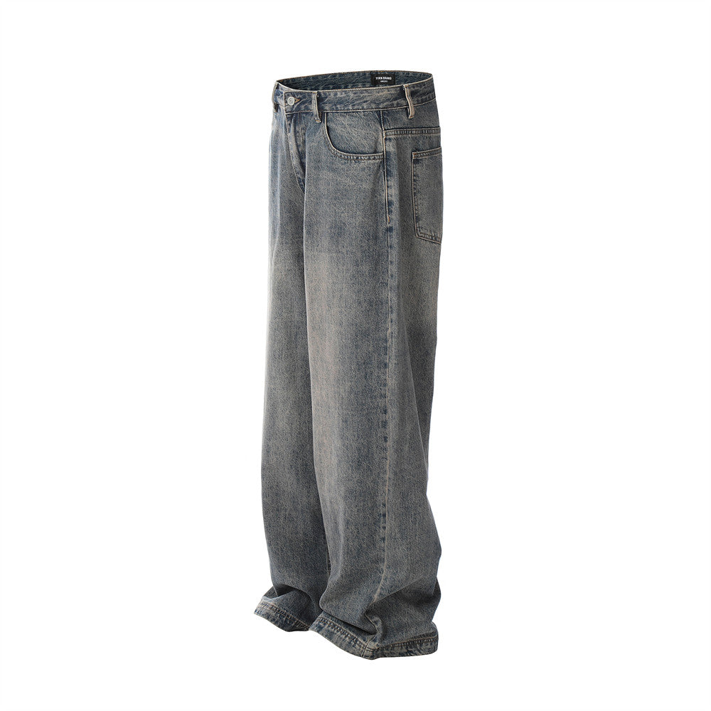 Fashion Personality Worn Jeans Men