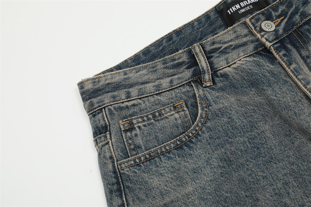 Fashion Personality Worn Jeans Men