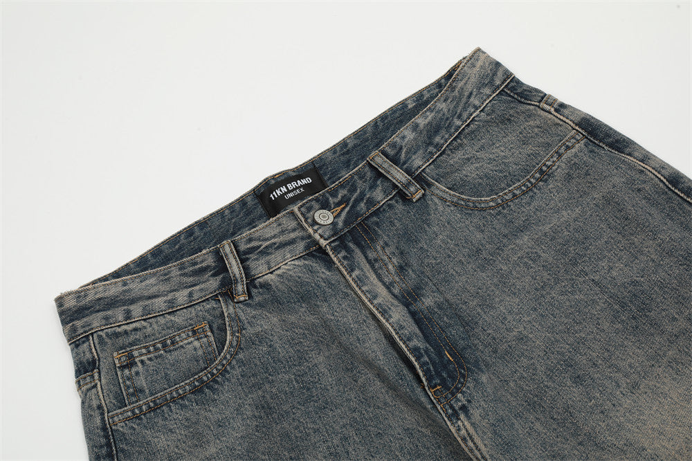 Fashion Personality Worn Jeans Men