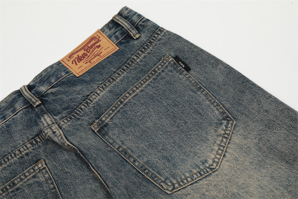 Fashion Personality Worn Jeans Men