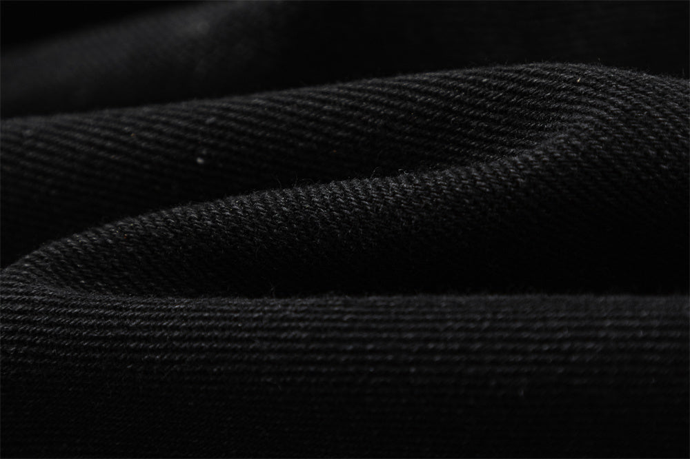 Line Embroidery Straight Jeans Men