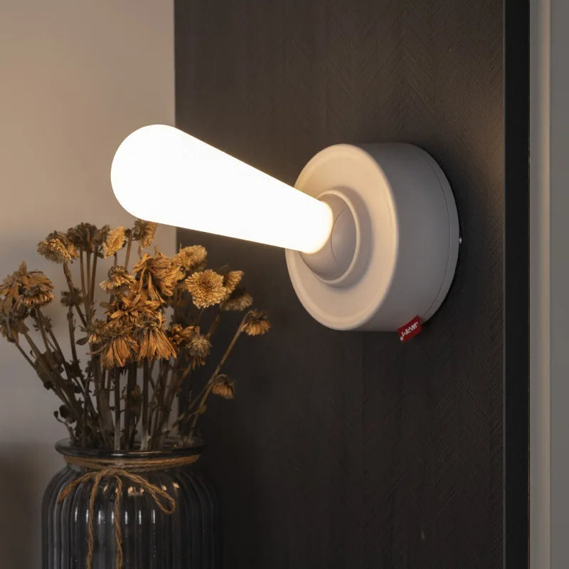 Toggle Light Indoor Bedroom Bedside Atmosphere Light Silicone USB Rechargeable Wall Light Silicone Small Night Lamp Decoration Home Decor
