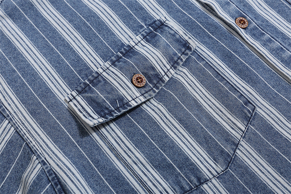 Vertical Stripes Loose Shirt Summer