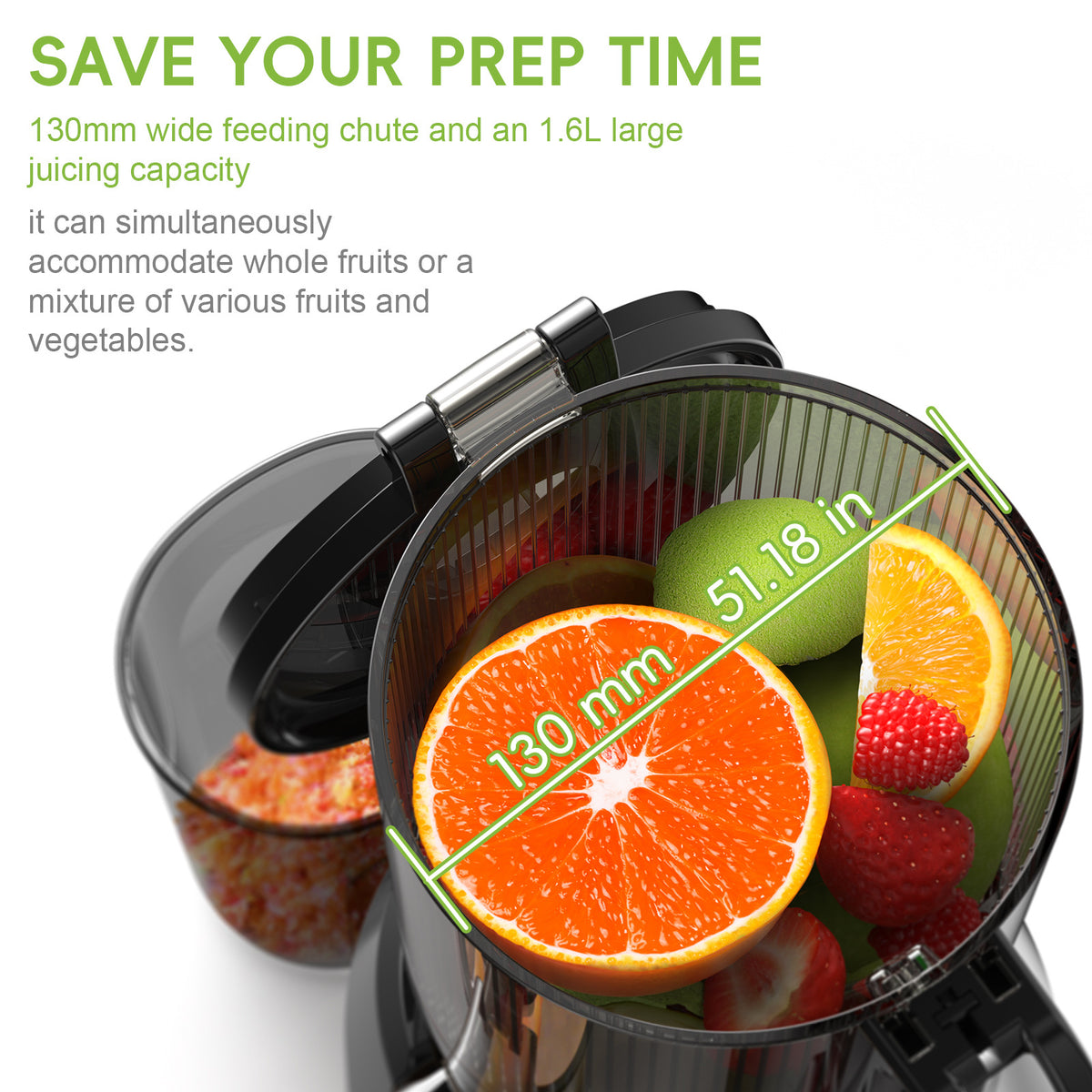 Large Caliber 130mm Large Capacity Juicer