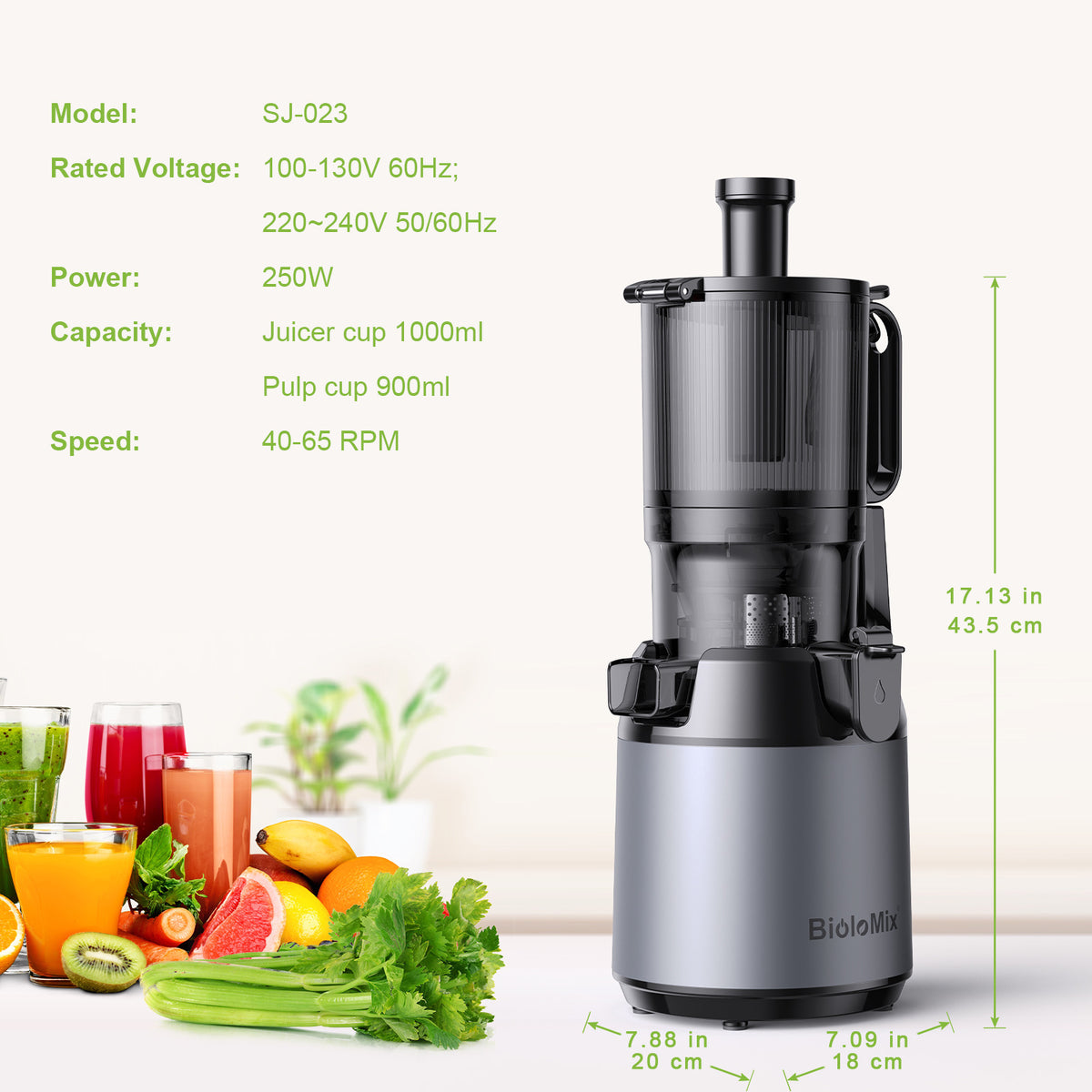 Large Caliber 130mm Large Capacity Juicer