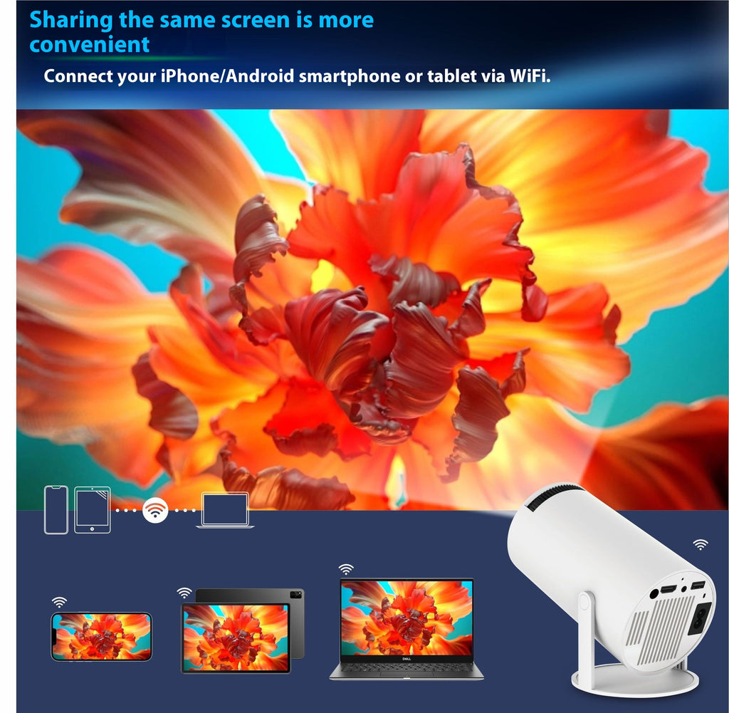 HY300 Pro Projector Home Theater Entertainment Portable Small Projector