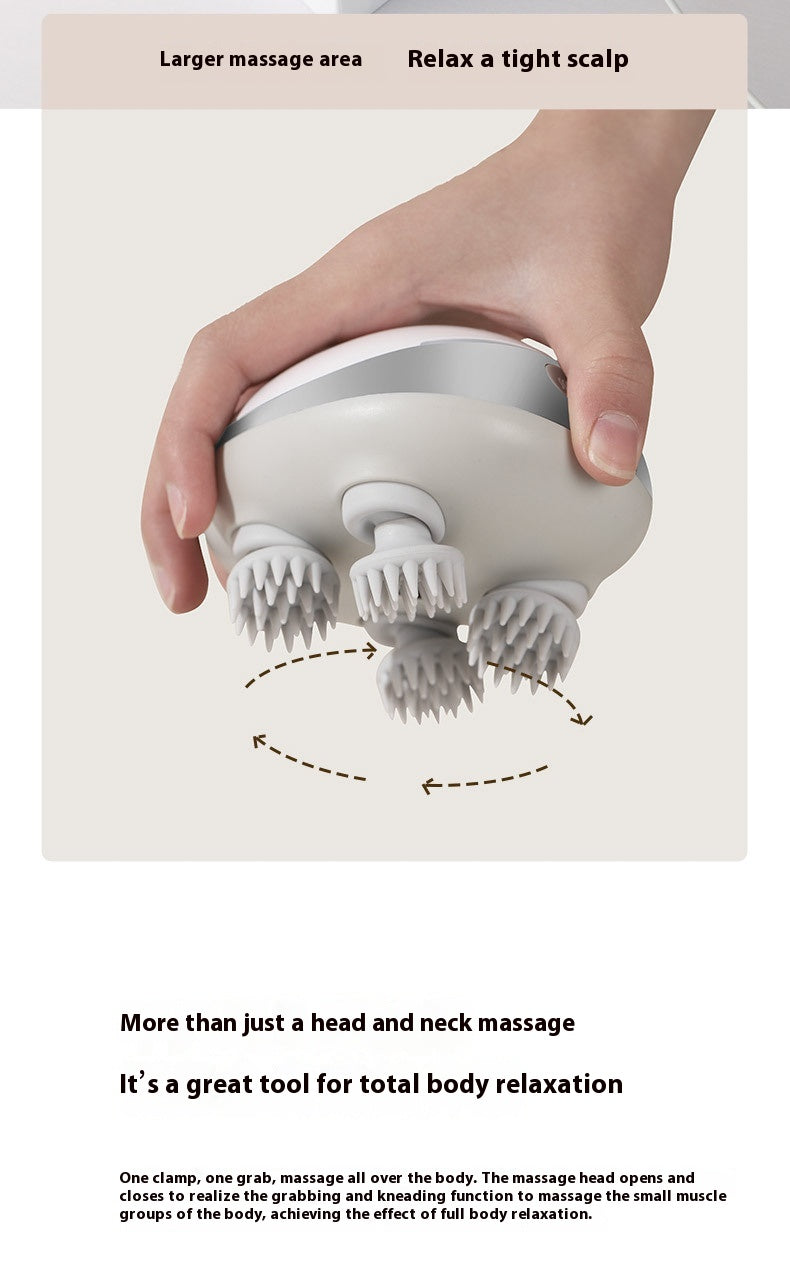 Smart Scalp & Head Massager with Soothing Heat & Red Light Technology
