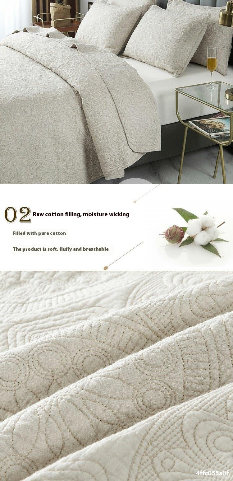 European Style Double-sided Embroidered Bedding Set Of Three Pieces
