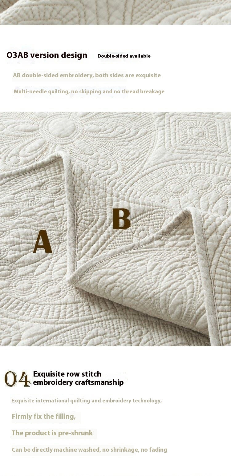 European Style Double-sided Embroidered Bedding Set Of Three Pieces