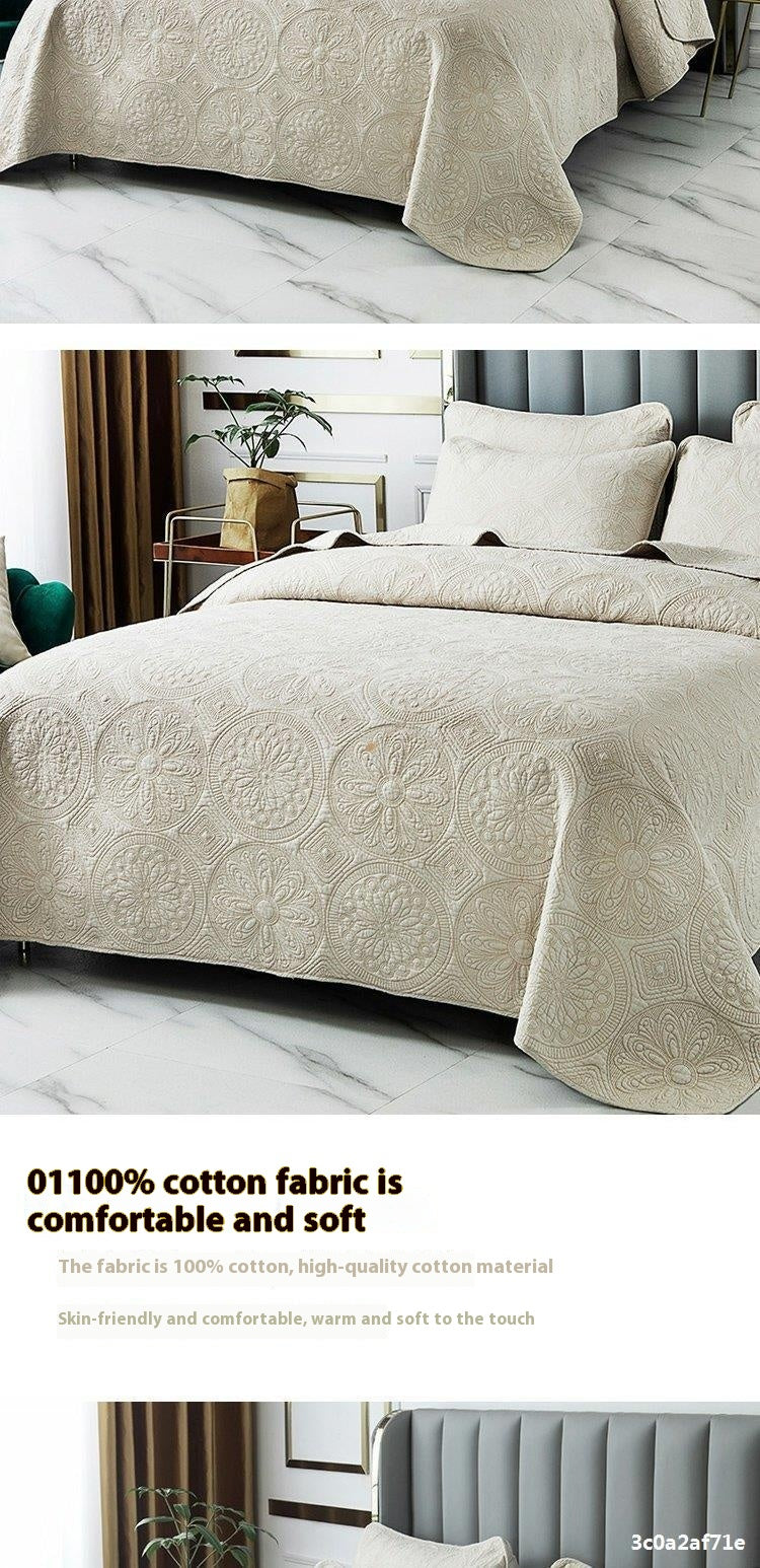 European Style Double-sided Embroidered Bedding Set Of Three Pieces