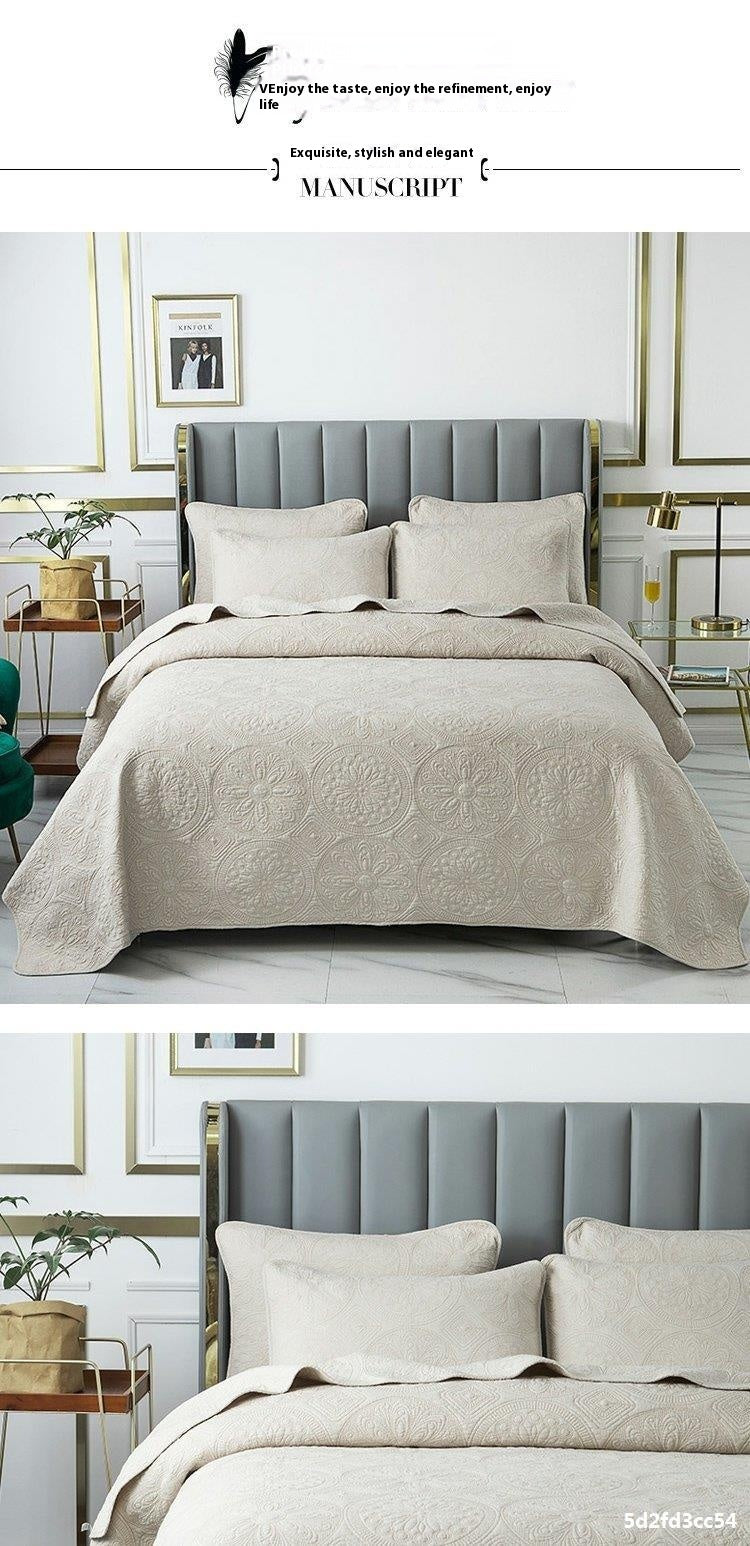 European Style Double-sided Embroidered Bedding Set Of Three Pieces