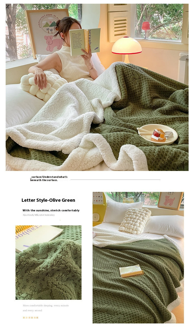 Double Layer Berber Fleece Blanket Thickened Tower Velvet Cover Blanket