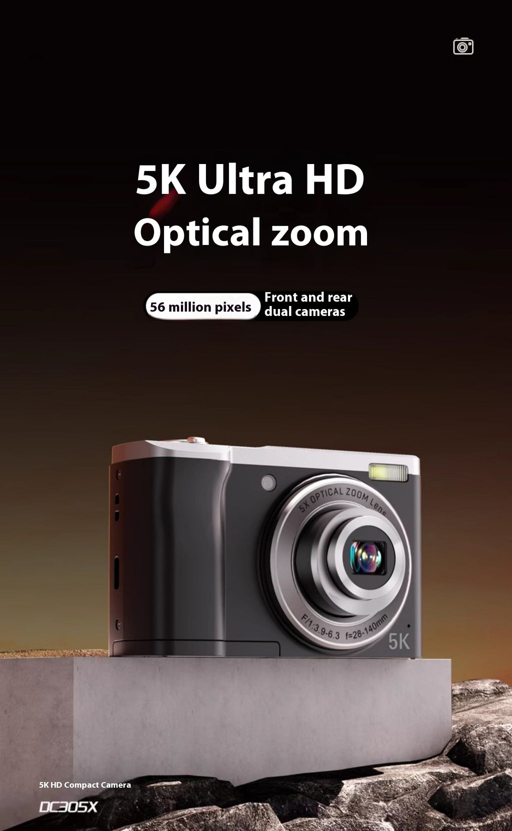5K HD Shooting Digital Camera Optical Zoom Anti-shake Camera