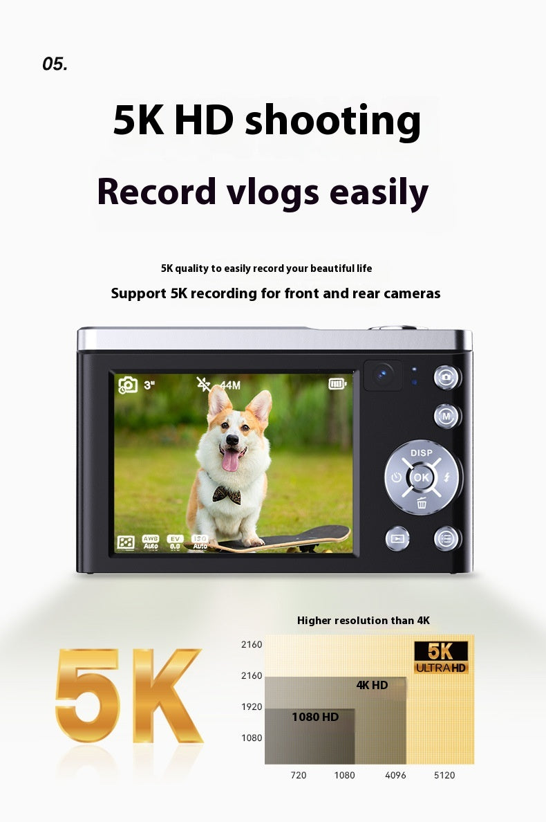 5K HD Shooting Digital Camera Optical Zoom Anti-shake Camera