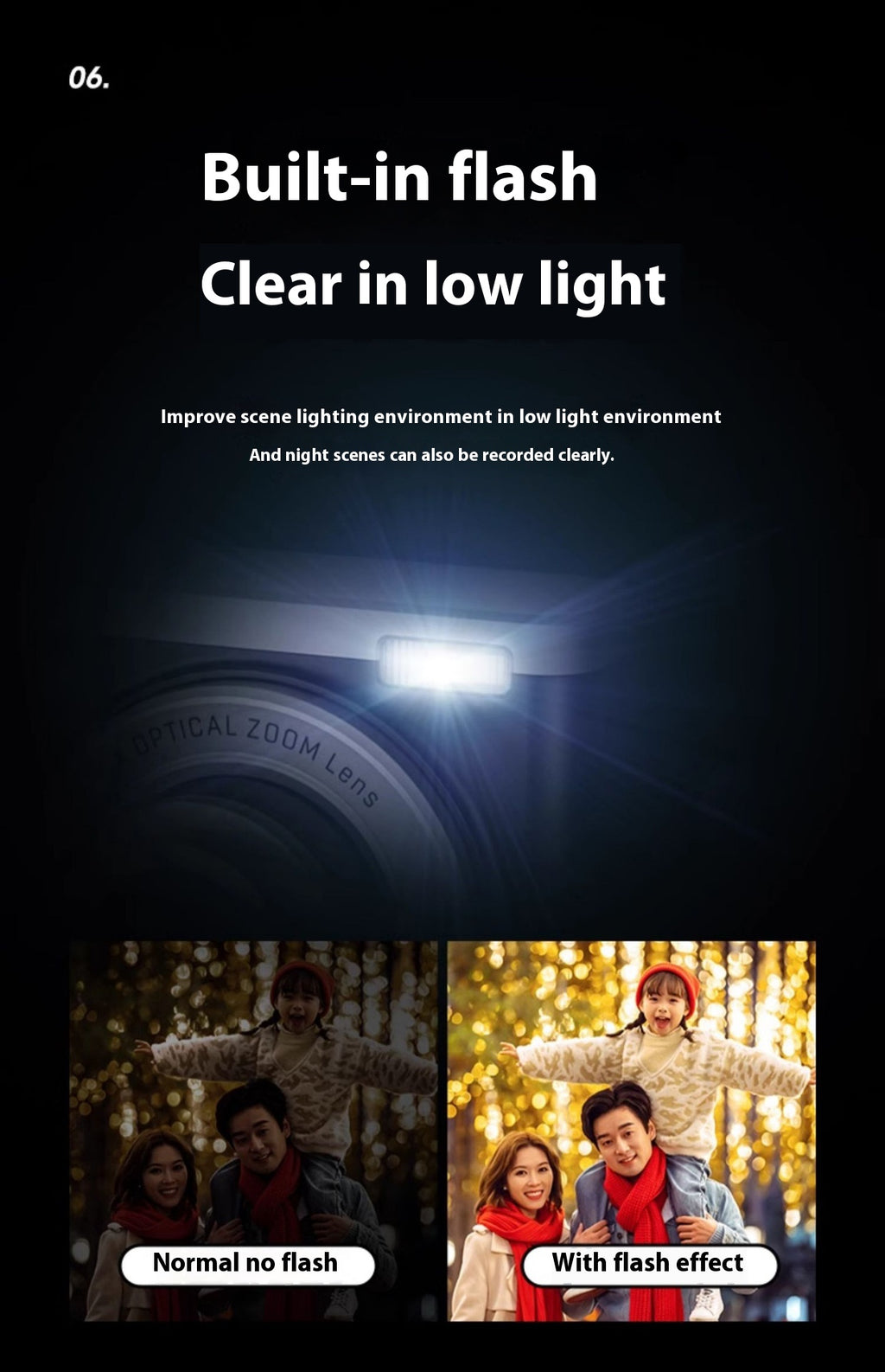 5K HD Shooting Digital Camera Optical Zoom Anti-shake Camera