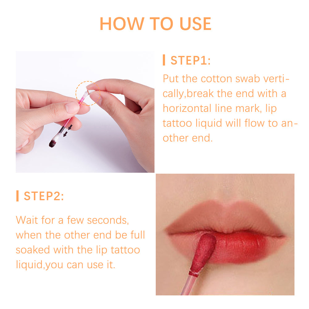 20 Pcs Set Cotton Swab Lipsticks For Outdoor Portable Lipsticks Cosmetics Waterproof Case Lasting Long Cigarette Liquid Lipstick