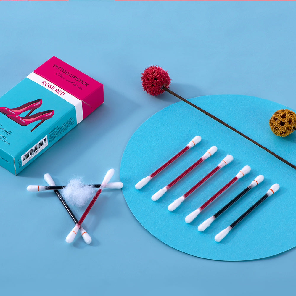 20 Pcs Set Cotton Swab Lipsticks For Outdoor Portable Lipsticks Cosmetics Waterproof Case Lasting Long Cigarette Liquid Lipstick