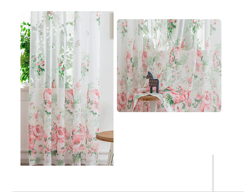 Mesh Curtains Bedroom Light Transmission Decorative Curtain