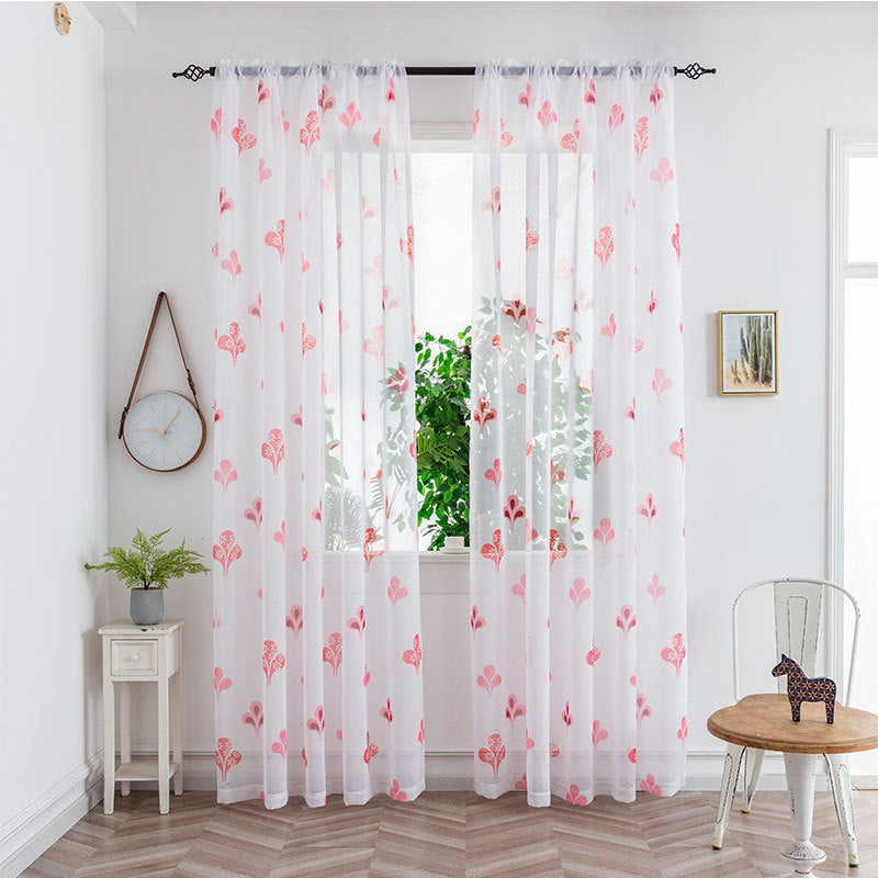 Mesh Curtains Bedroom Light Transmission Decorative Curtain