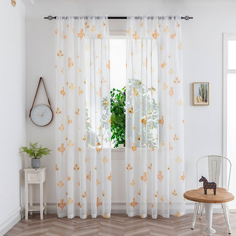 Mesh Curtains Bedroom Light Transmission Decorative Curtain