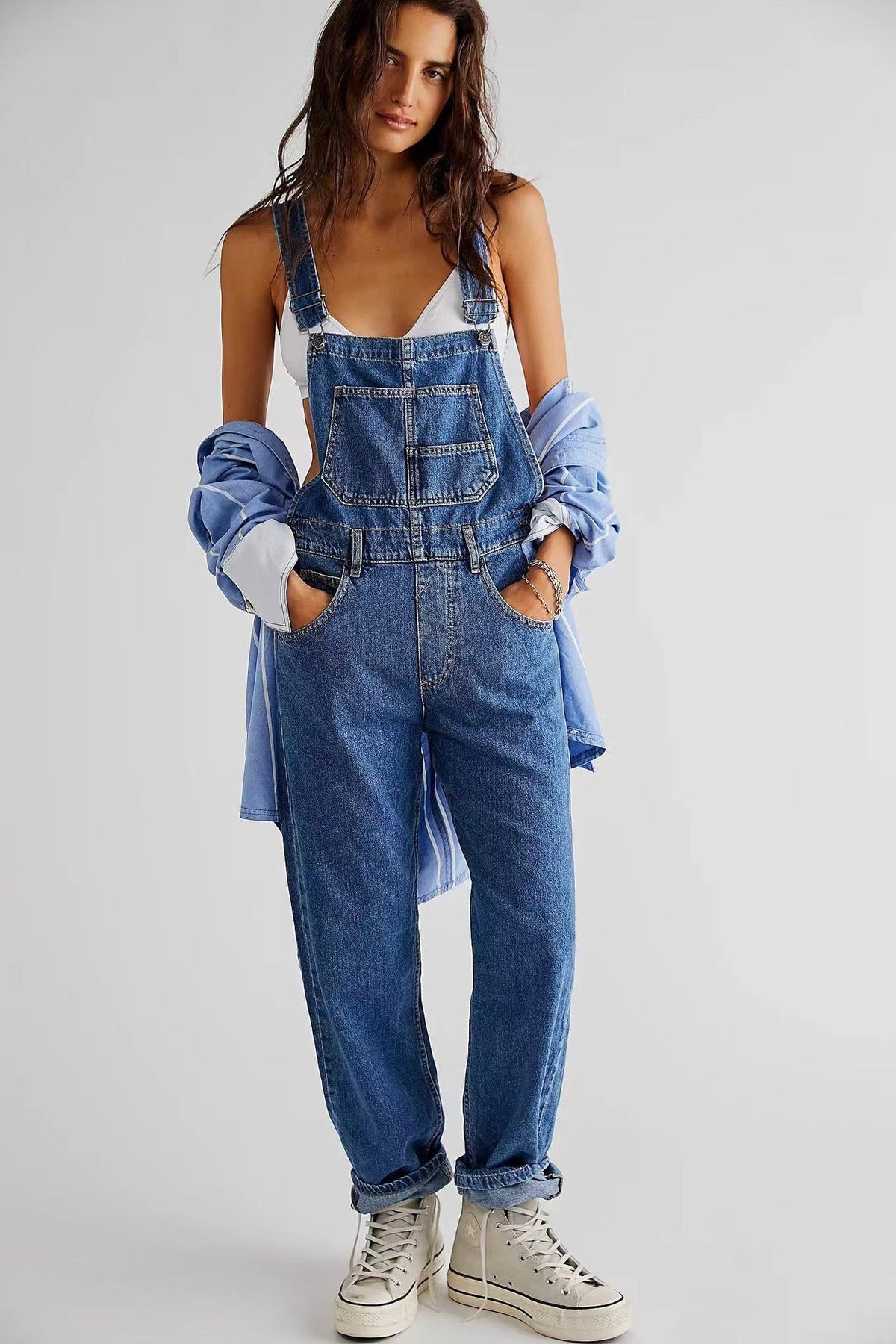 Fashion Casual Loose Denim Trousers