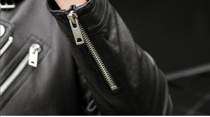 Men's Sheepskin Leather Jacket Lapel