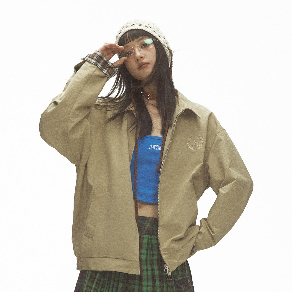 American Style Loose Jacket Trench Coat Same Style For Men And Women