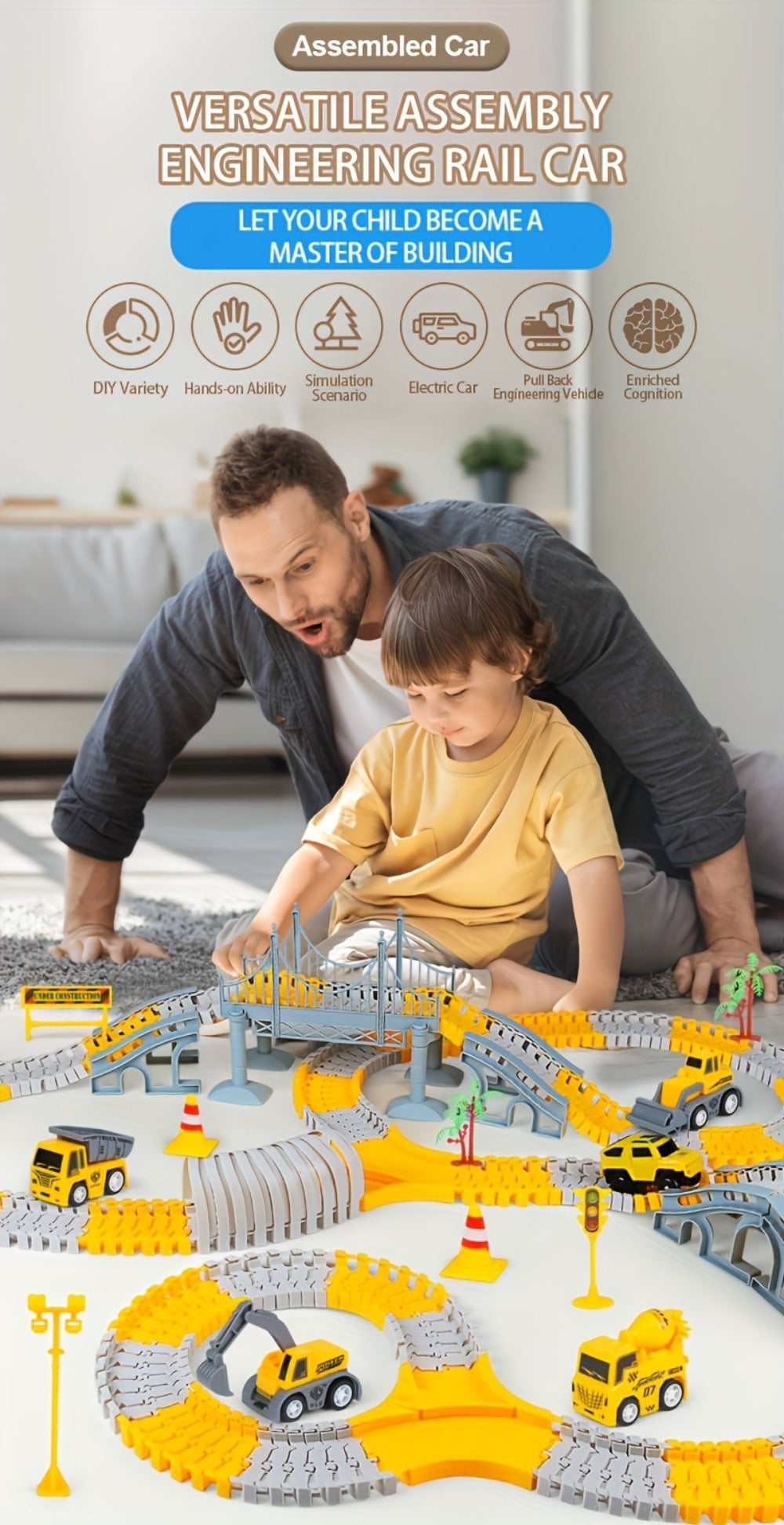 Roller Coaster Track Set 467pcs for Kids Ages 3 4 5 6 7 8 with the Listed Color, Size or Set Options for Everyday Use — image