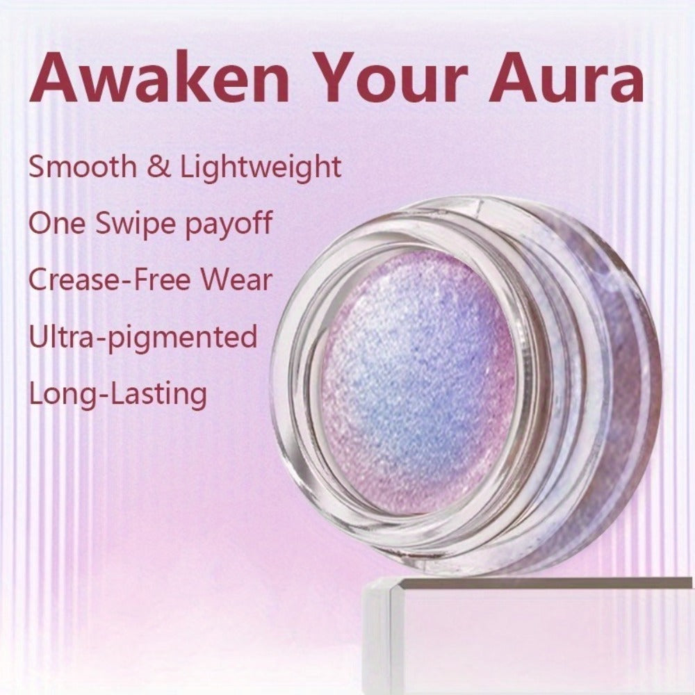 Holographic Glitter Eyeshadow Gel Jelly Shimmer Waterproof Long-Lasting Indigo Twilight Purple Blue Gradient Eye Makeup for P
