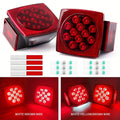 Trailer LED Light Kit 12V – Stop Turn Tail Brake License Plate & Side Marker Lights with Connectors for Trailers Under 80" — 