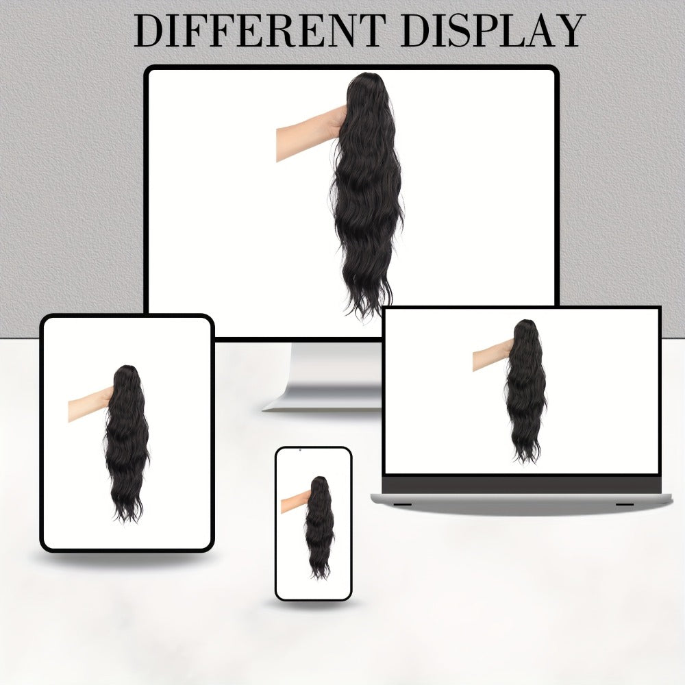 Hair Extensions Water-Wave 16-Inch Synthetic Ponytail with Claw Clip and Eight Color Options for Quick Attachment — image 9