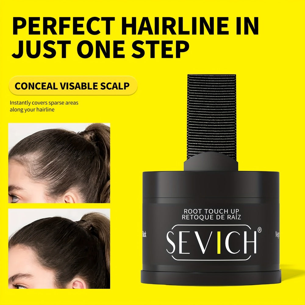 Hairline Powder Root Touch-Up Kit with Refill & Brush – Waterproof Instant Grey Hair Concealer Fills Sparse Hairline Bald Spo