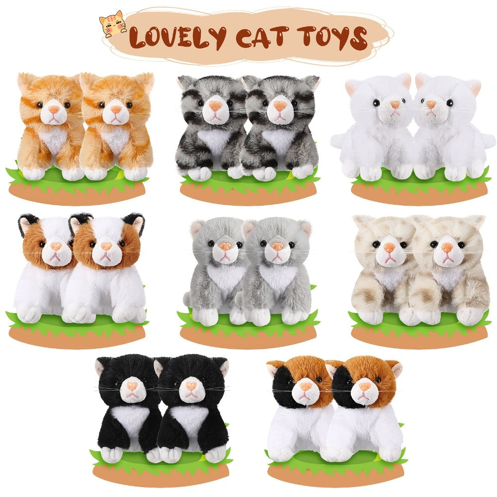 Kitten Stuffed Animal Plush Bulk 16 Pack 5 Inch, Assorted Cute Cat Plush Toys for Party Favors, Birthday Gifts — image 2