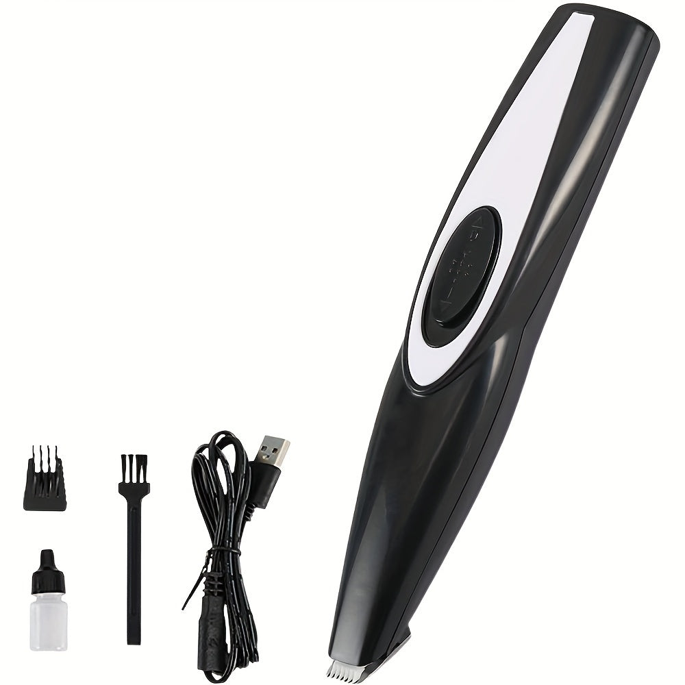 Pet Detail Trimmer, USB-Rechargeable Ceramic-Blade Clipper for Dog and Cat Face, Paw and Ear Areas — image 1