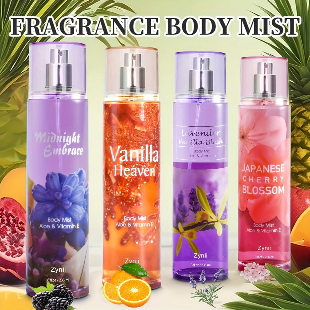 Fragrance Body Mist for Women, Floral, Fruity, Musk & Vanilla Body Spray with Aloe & Vitamin E, 3-8 fl oz — image 12
