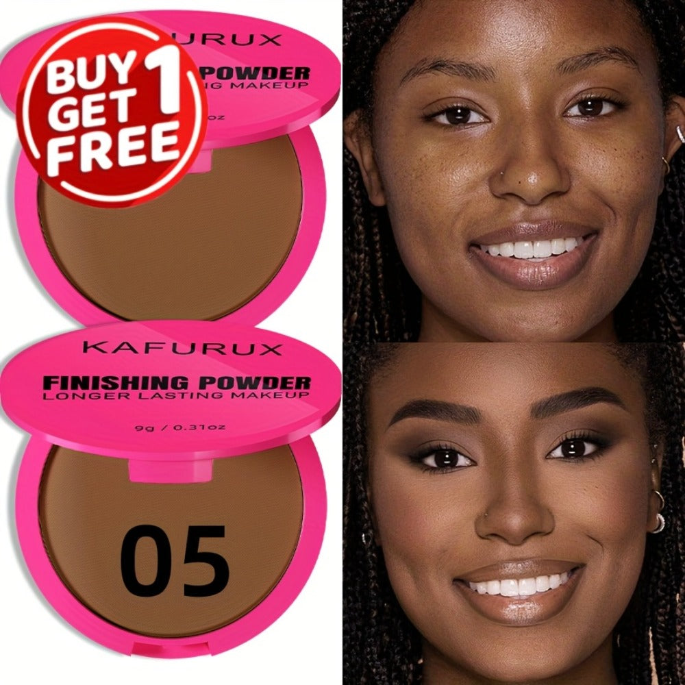 Pressed Powder Foundation 2 Pcs Set Waterproof Sweatproof Lightweight Buildable Coverage, for Makeup, Travel and Everyday Van