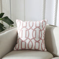 Simple Geometric Embroidery Couch Pillow Featured Embroidered Cushion