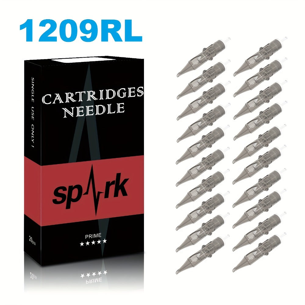 Tattoo Cartridge Needles with SPARK Label, 20-Piece Box and 24 Retained RL RS CM M1 Model Choices — image 20