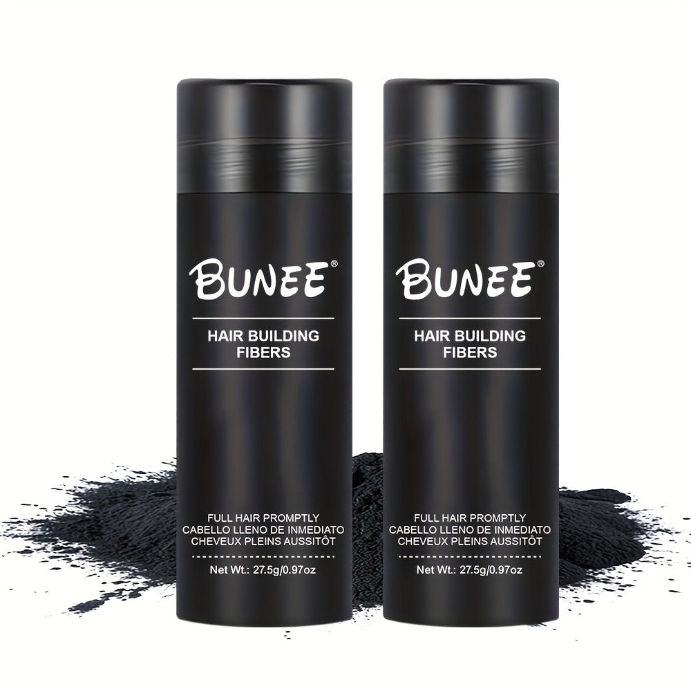 Hair Fiber Powder 27.5g 2-Pack Set - Instant Hairline Concealer Thinning Hair Cover for Makeup, Travel and Everyday Vanity Us
