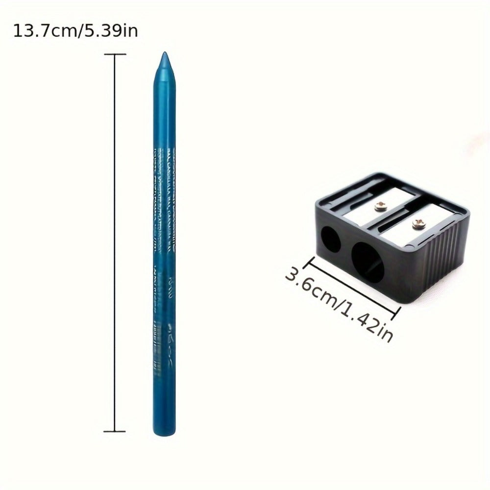 Waterproof Eyeliner Pencil Set 12 Colors with Sharpener Long Lasting Multicolor Eye Liner Kit for Daily Wear Stage Cosplay Fe