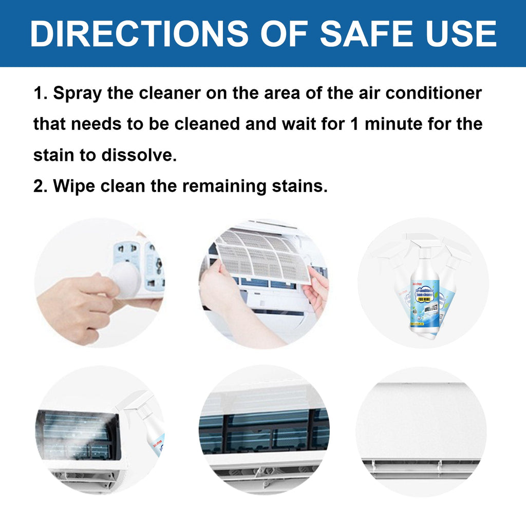 Air Conditioner Foam Cleaner For Home, Air Conditioning Purification Cleaning Decontamination Odor Removal Inside And Outside Machine Cleaning