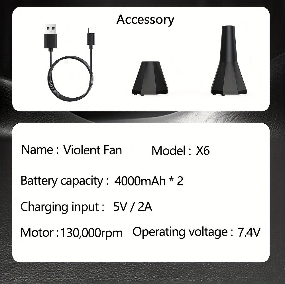 Electric Air Duster 130000RPM Rechargeable Handheld Blower, 3-Speed Wireless Turbine Fan for Computer Keyboard — image 26