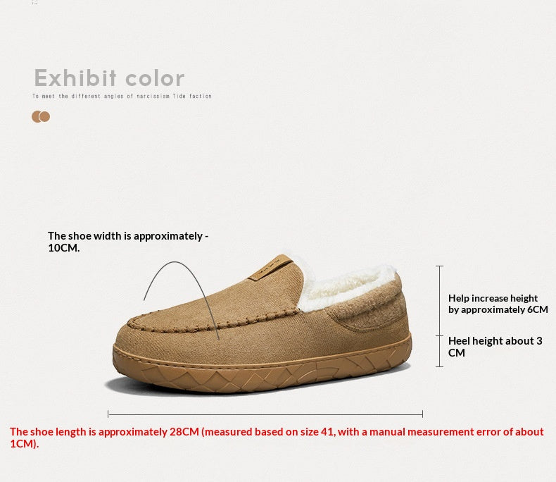 New Mens Slip-on Snow Boots With Fleece Lining For Extra Warmth In Winter
