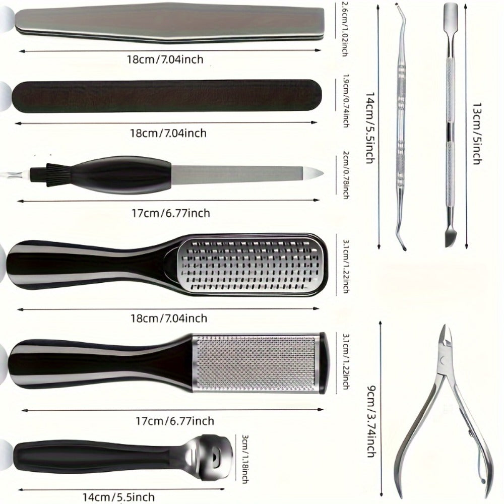 Pedicure Tool Set Stainless Steel Professional Foot Care Kit Dead Skin Callus Remover Nail Cuticle Tools — image 5