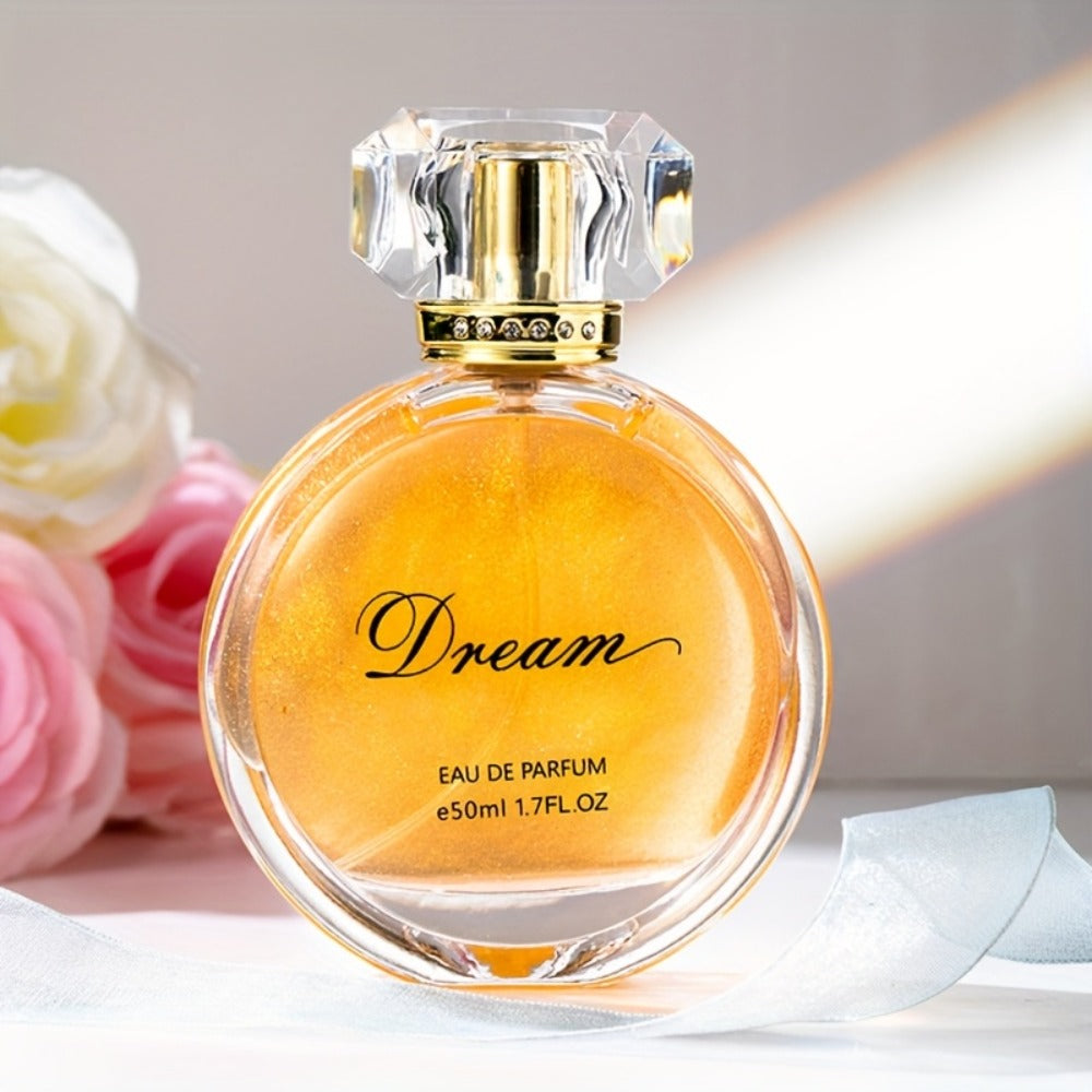 Perfume for Women in 1.7 oz Golden Floral Bottle with Rose Accent and Eau de Parfum Spray Format — image 1